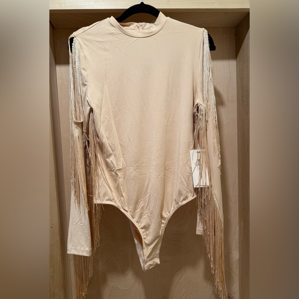Blue Velvet Nude Bodysuit Size Medium New 🔥